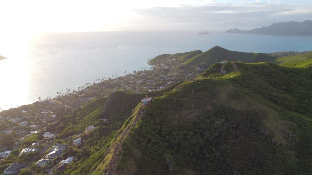 A View of the Lanikai Pillbox Hike, Hawaii