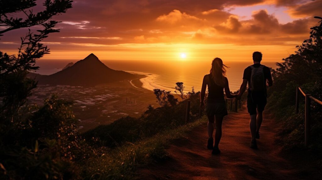 Lanikai Pillbox hike at sunrise