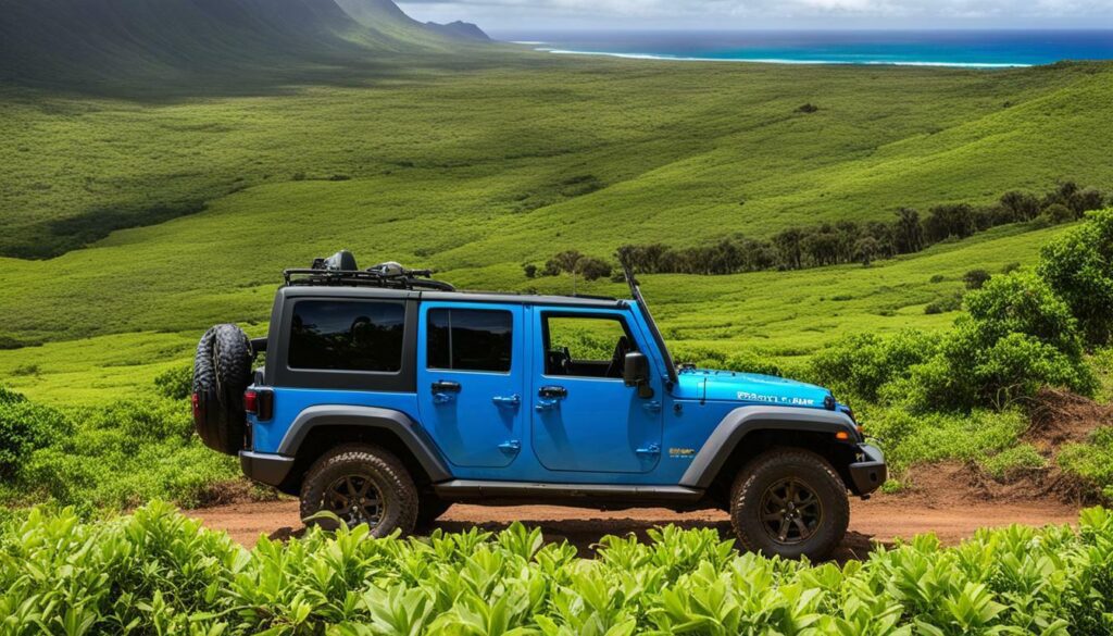 Renting a 4x4 Jeep for Island Exploration