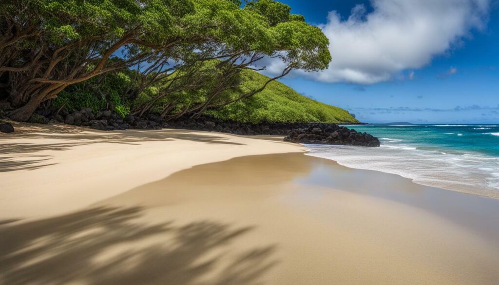 Secluded beach on Molokai