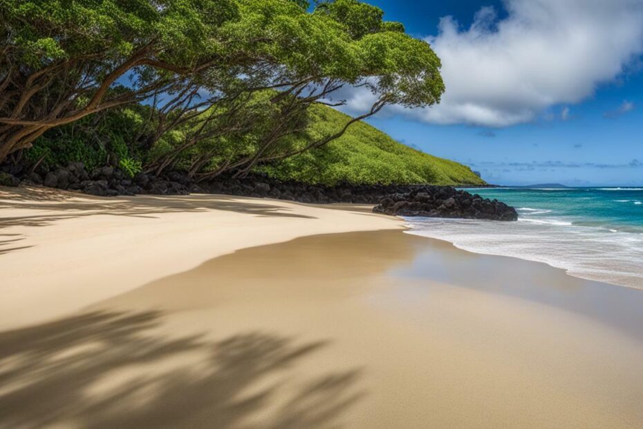 Secluded beach on Molokai