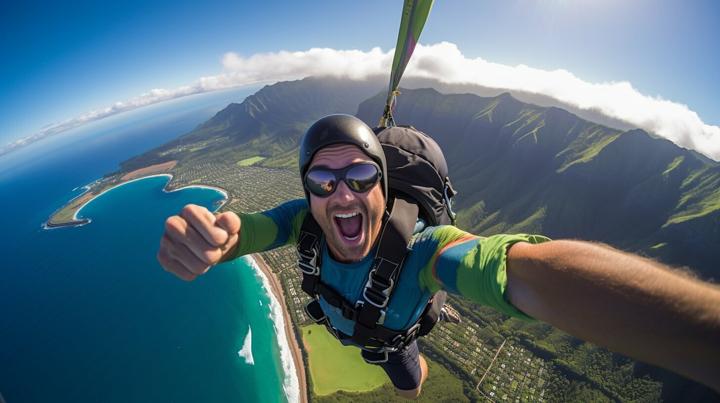 Skydiving on Oahu