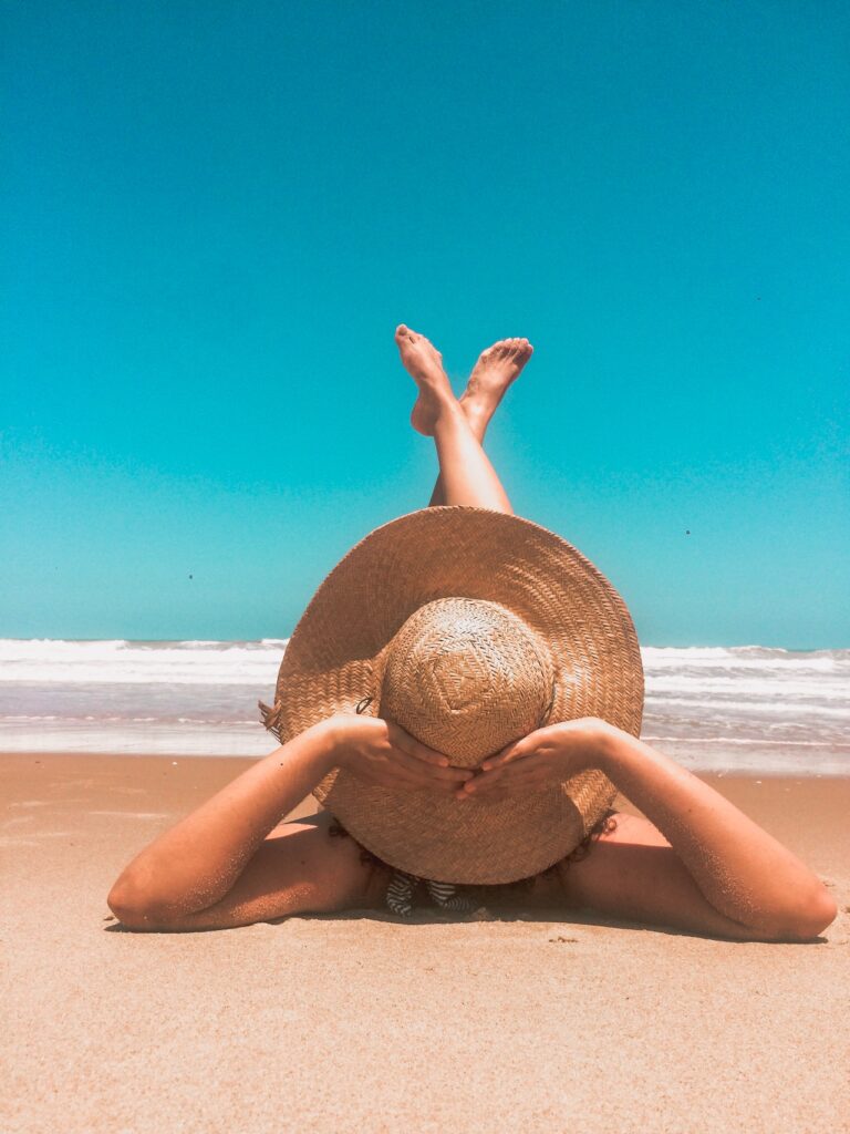 Woman on beach in Maui