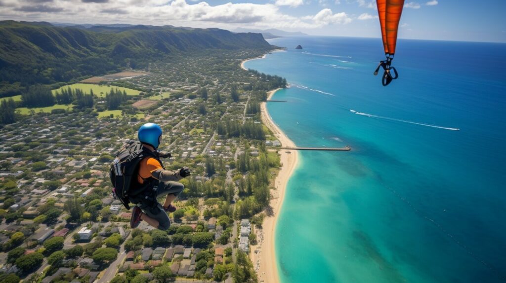 beach landing skydiving