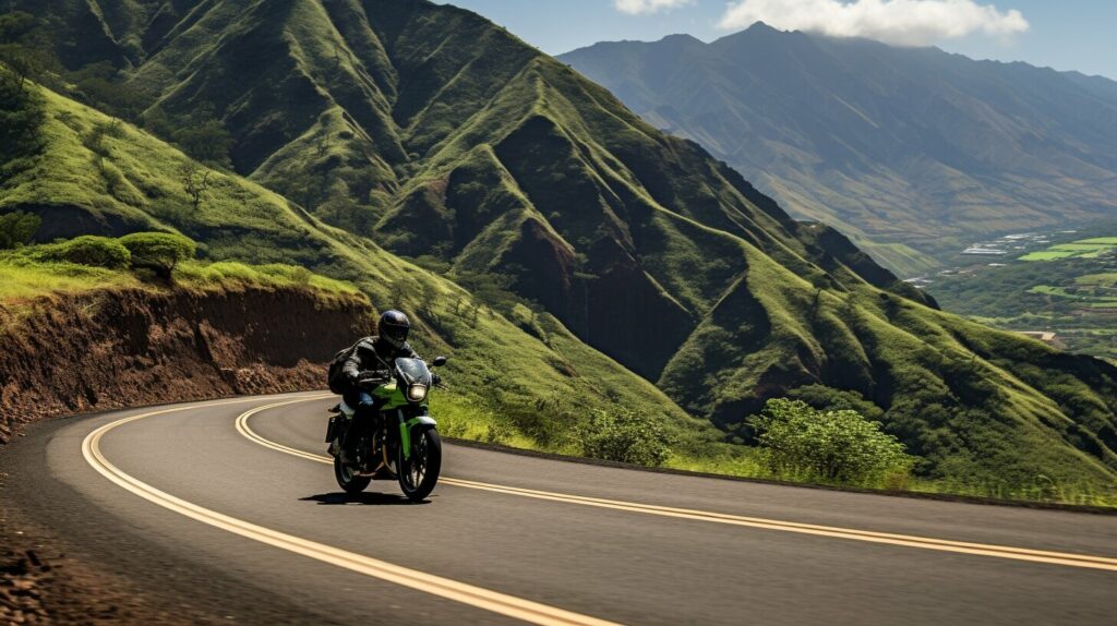 downhill bike ride in Maui