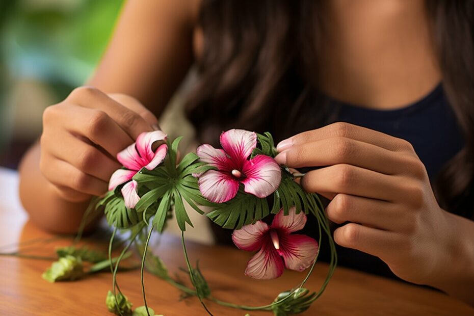 how to make a hawaiian flower headband