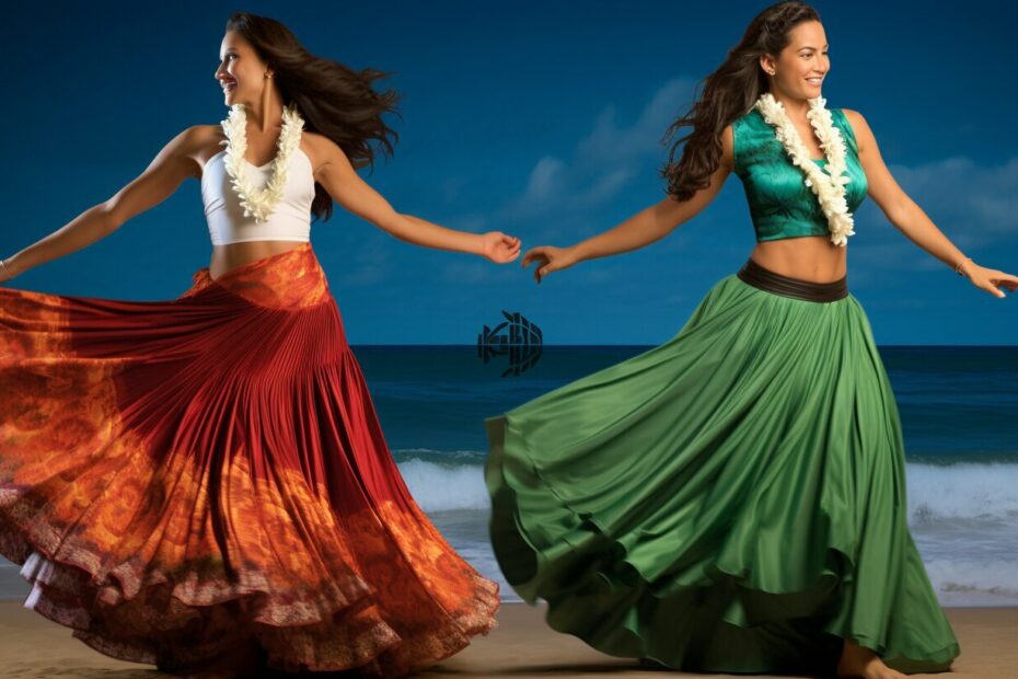 traditional vs. modern hula attire image