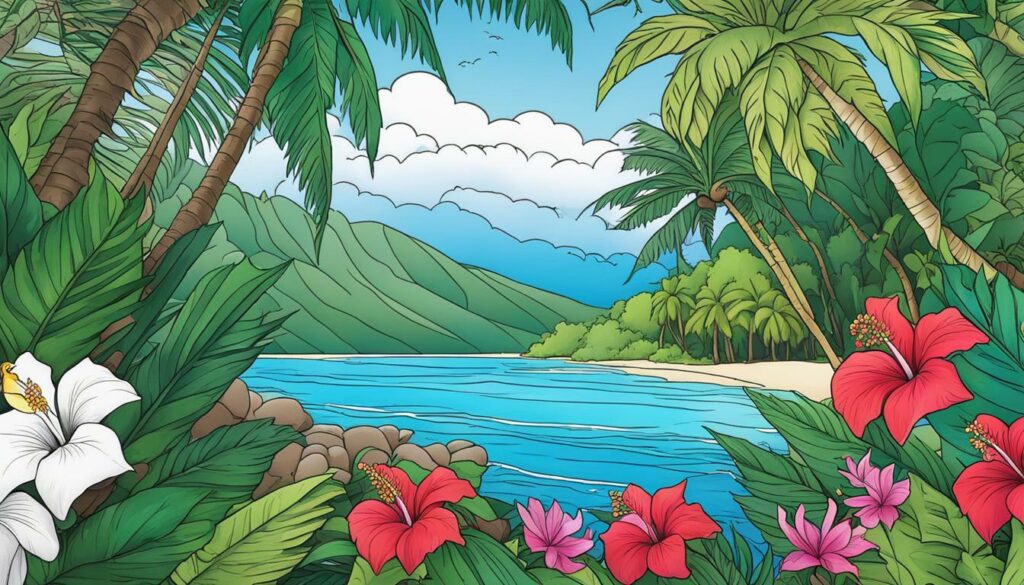 Hawaii Coloring Pages
