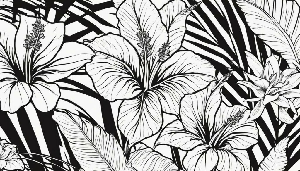 Hawaiian Flower Coloring Pages