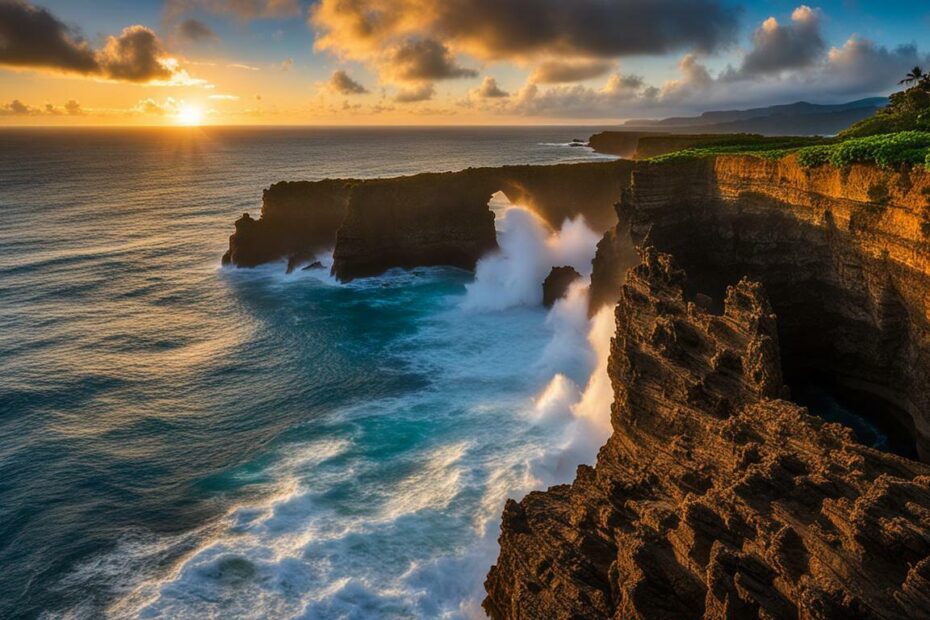 Laie Point sea cliffs