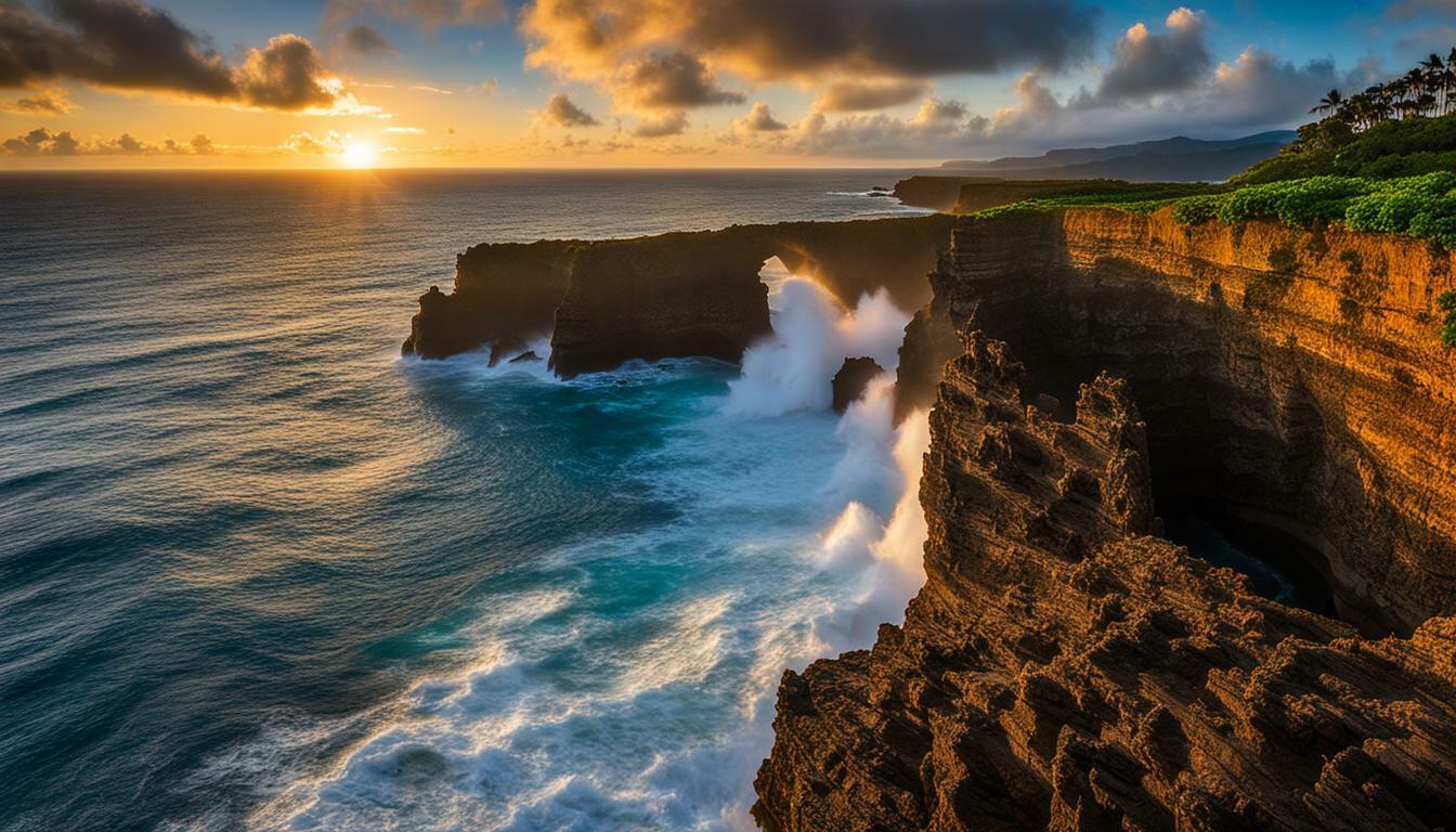 Laie Point sea cliffs