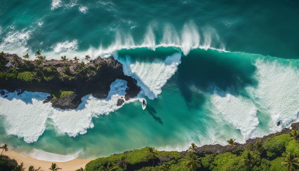 Surfing on North Shore Oahu