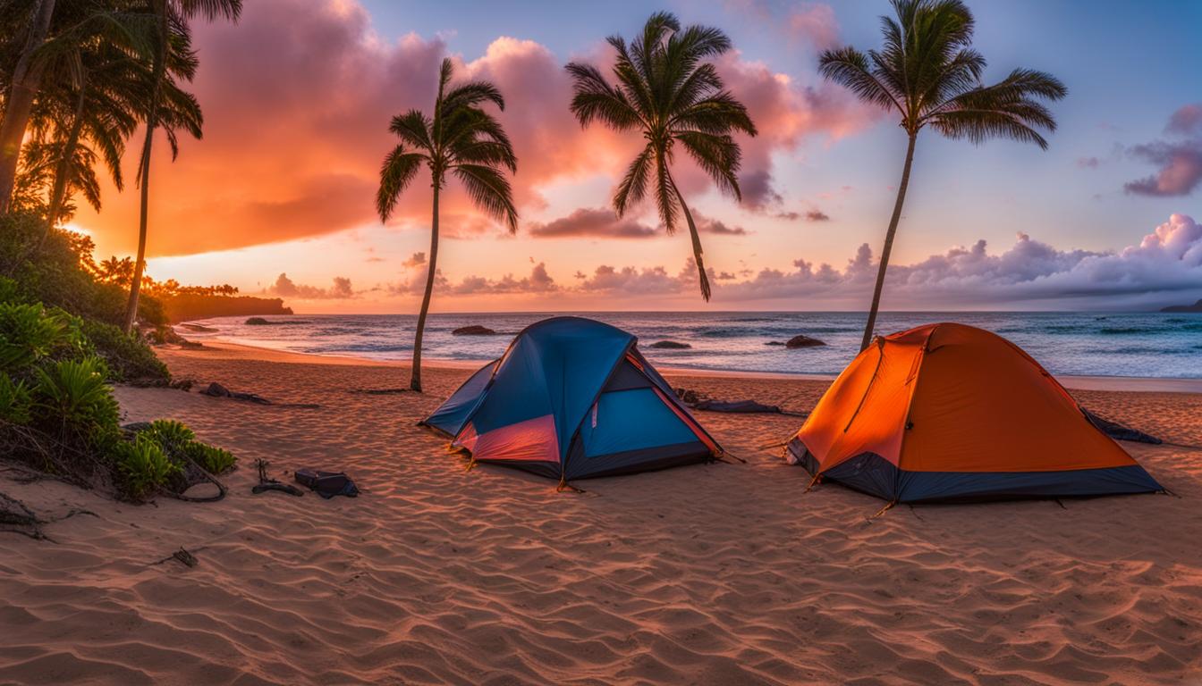 Hawaii beach camping spots