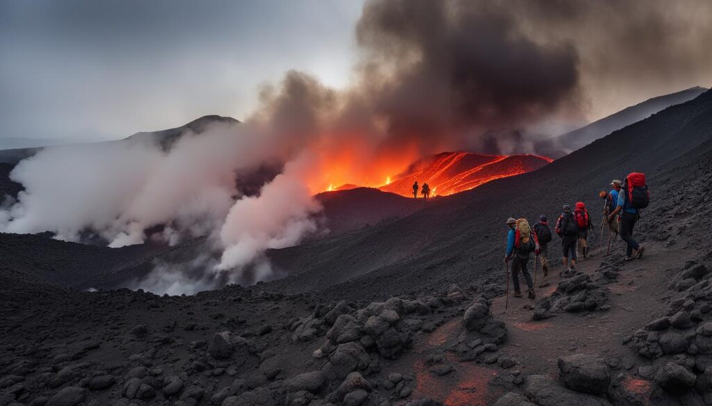 guided volcano hike in Hawaii