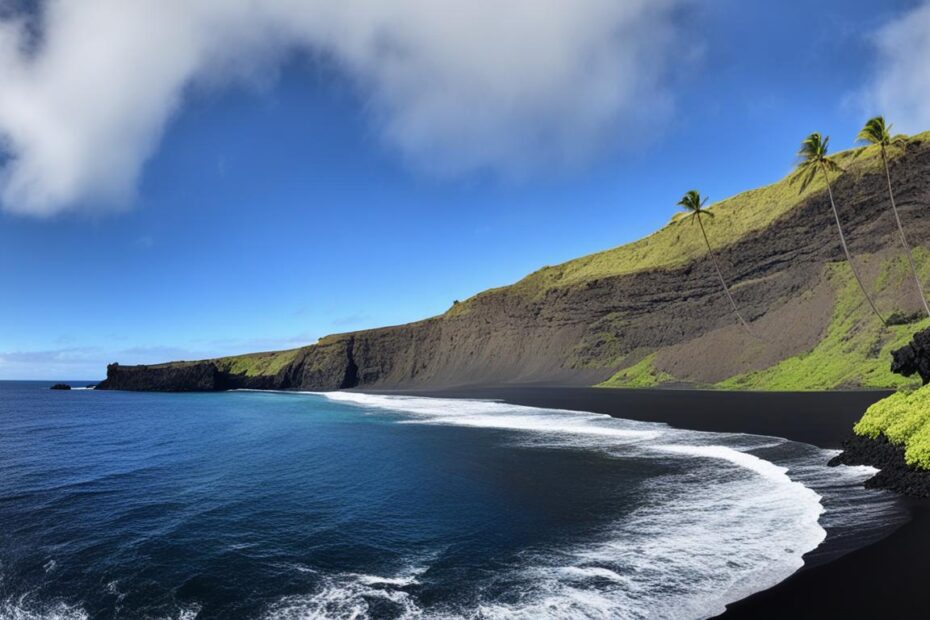 black sand beach big island hawaii