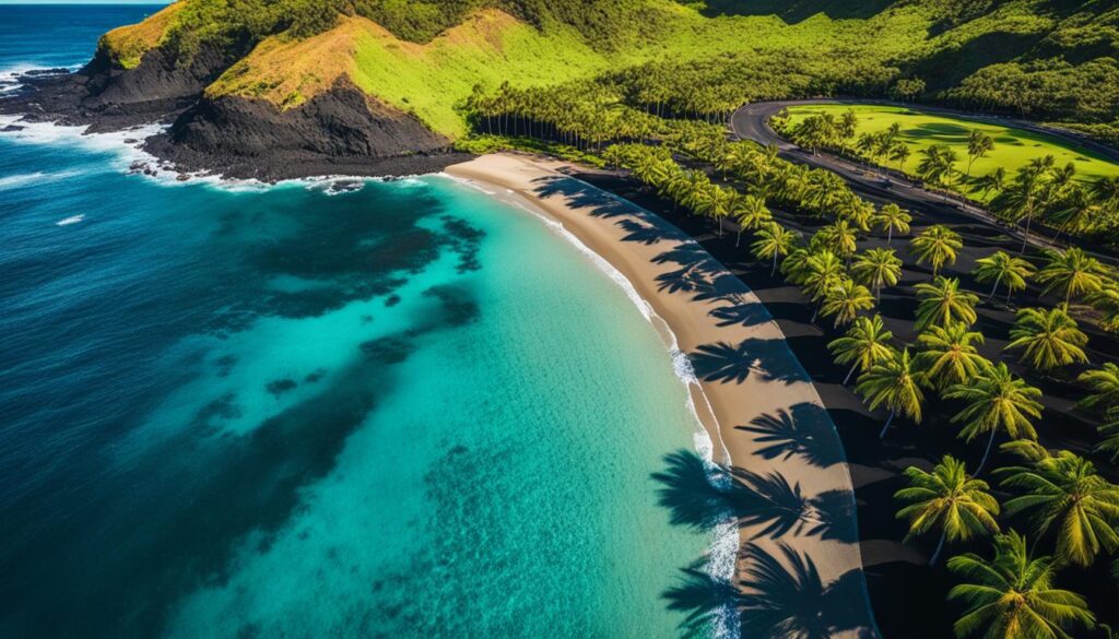 black sand beach hawaii