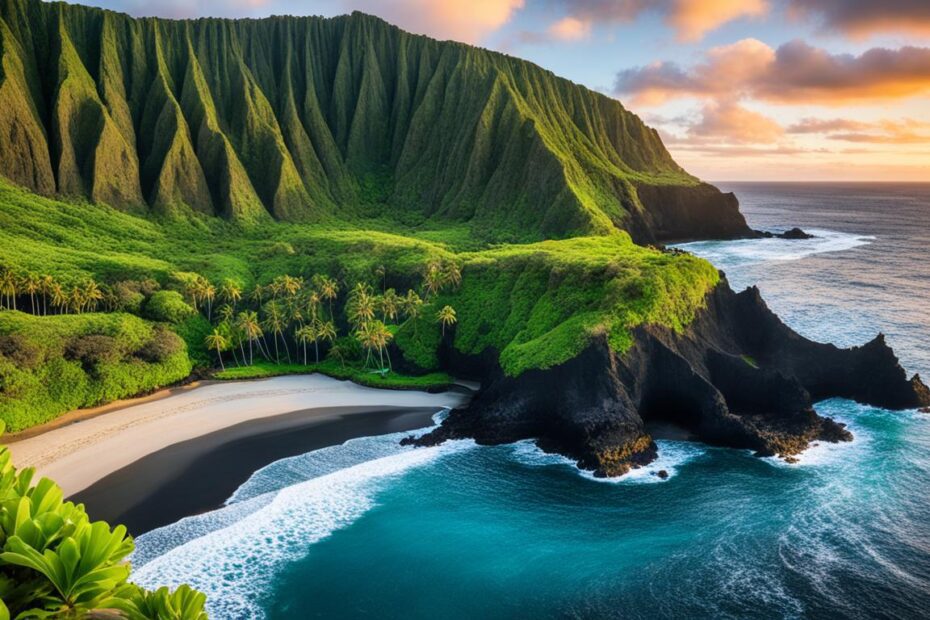 black sand beach hawaii