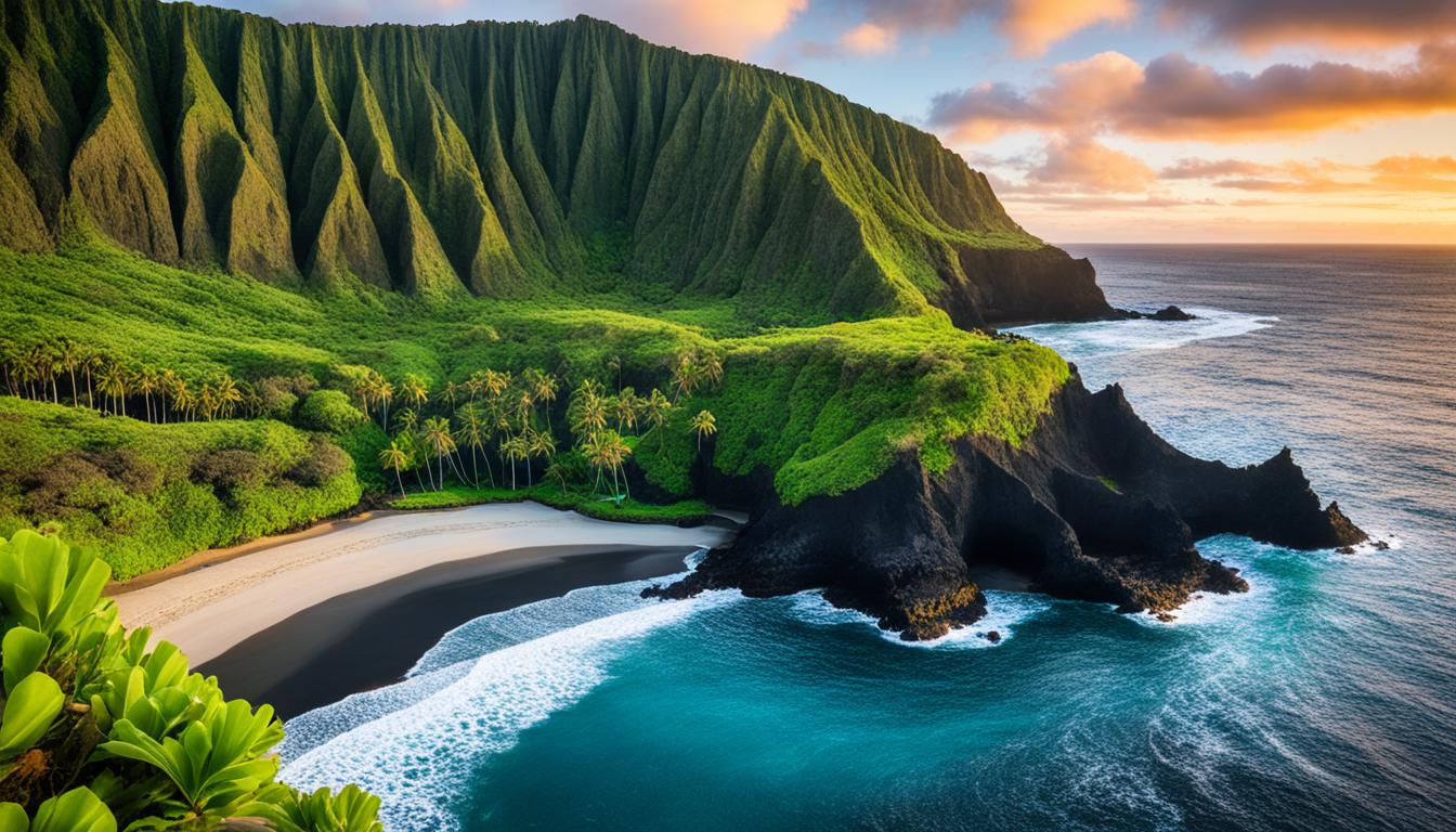 black sand beach hawaii