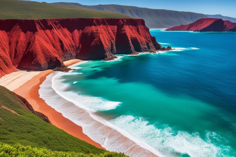 red sand beach maui hawaii