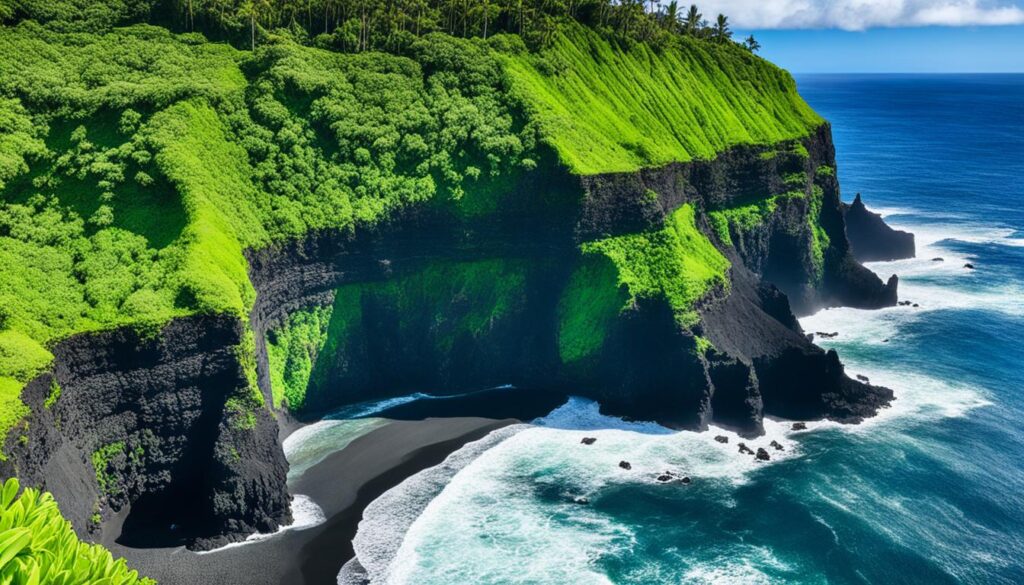 waipio valley black sand beach