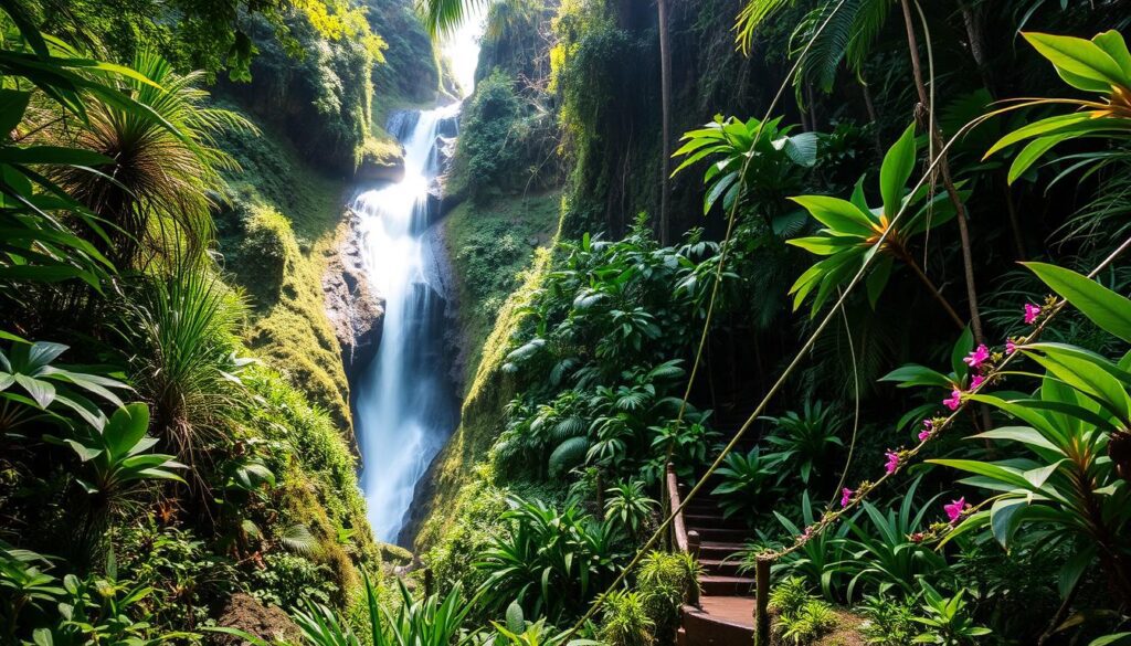 Oahu waterfall hike