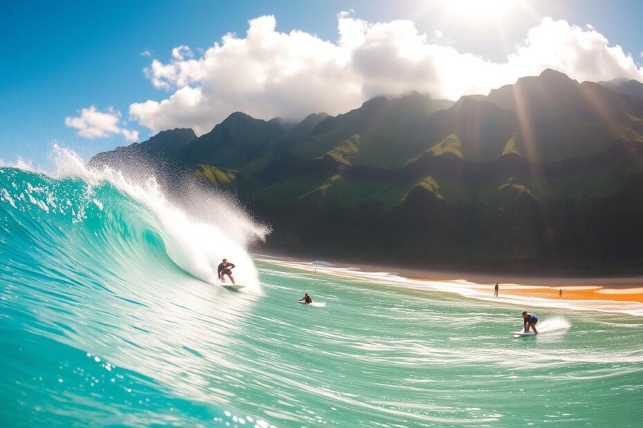 Surfing in Hawaii