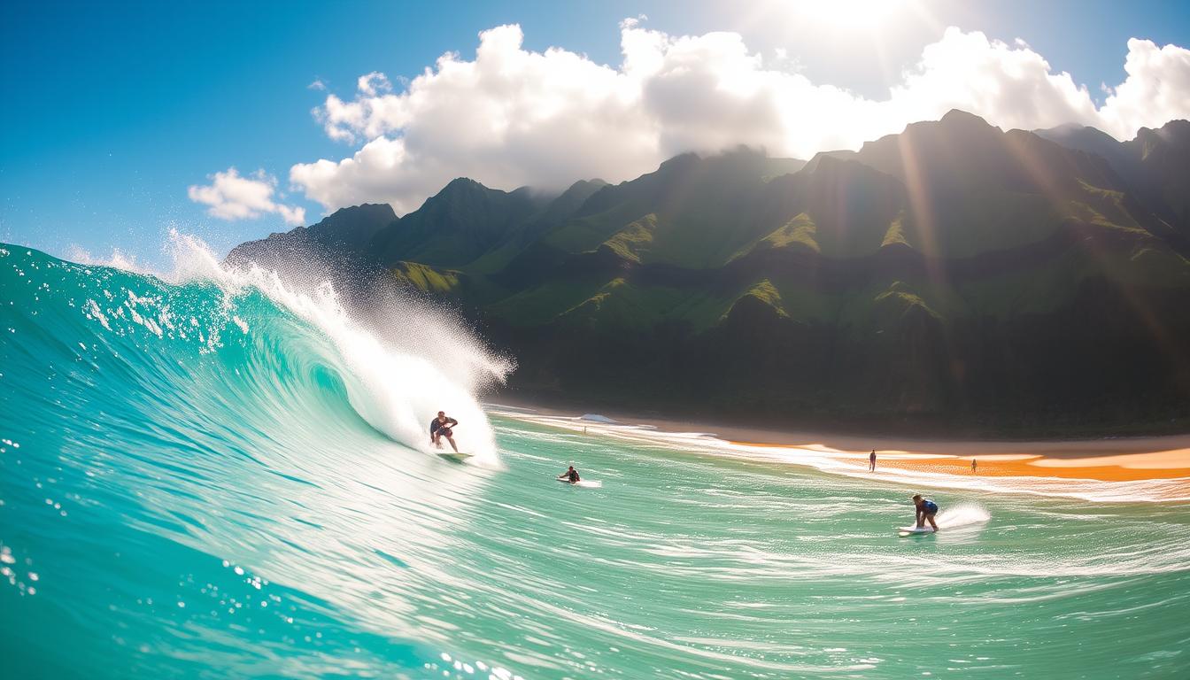 Surfing in Hawaii