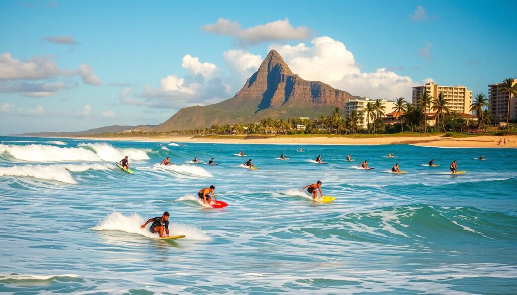 Surfing in Waikiki